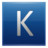 Letter K blue Icon